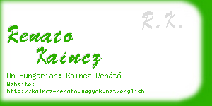 renato kaincz business card